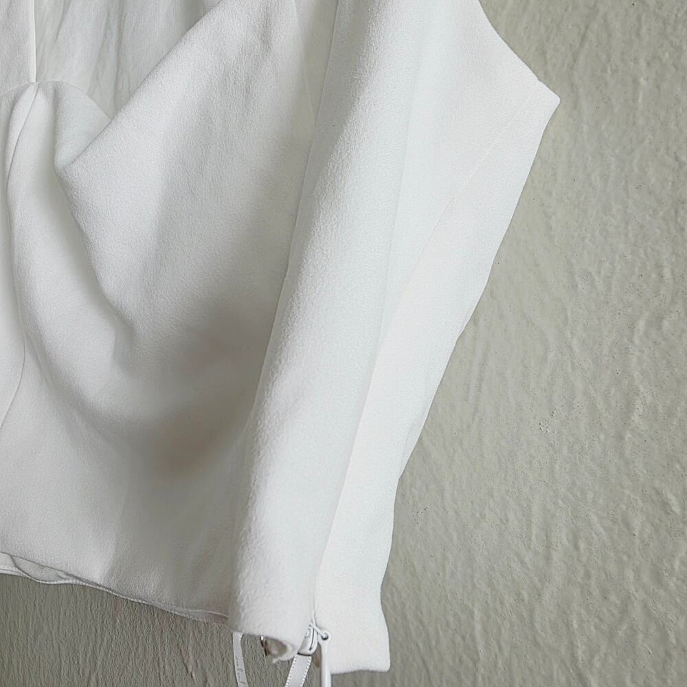 Lulus Enticing Endeavors White Two-Piece Jumpsuit - Wide Leg Bridal Set Size M - Picture 15 of 16